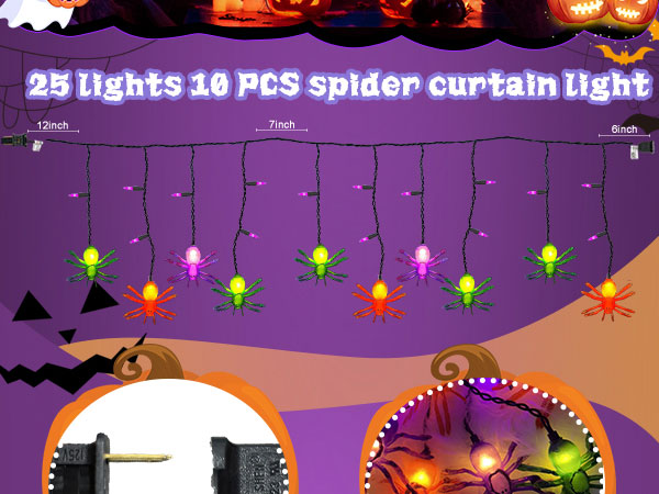 halloween icicle lights halloween glowing spider lights halloween spider string lights outdoor