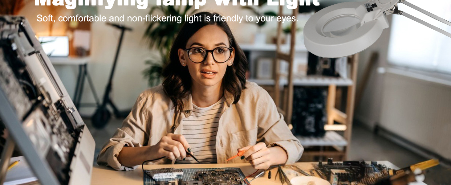 lighted magnifying glass