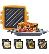 Mico Dingker Microwave Toastie Sandwich Maker, Snack Maker & Panini Press, Removable Non-Stick Pl...