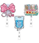 Cosmisun Future Student Badge Reels - 3Pcs Nurse School Student Badge Reels Retractable Badge Hol...