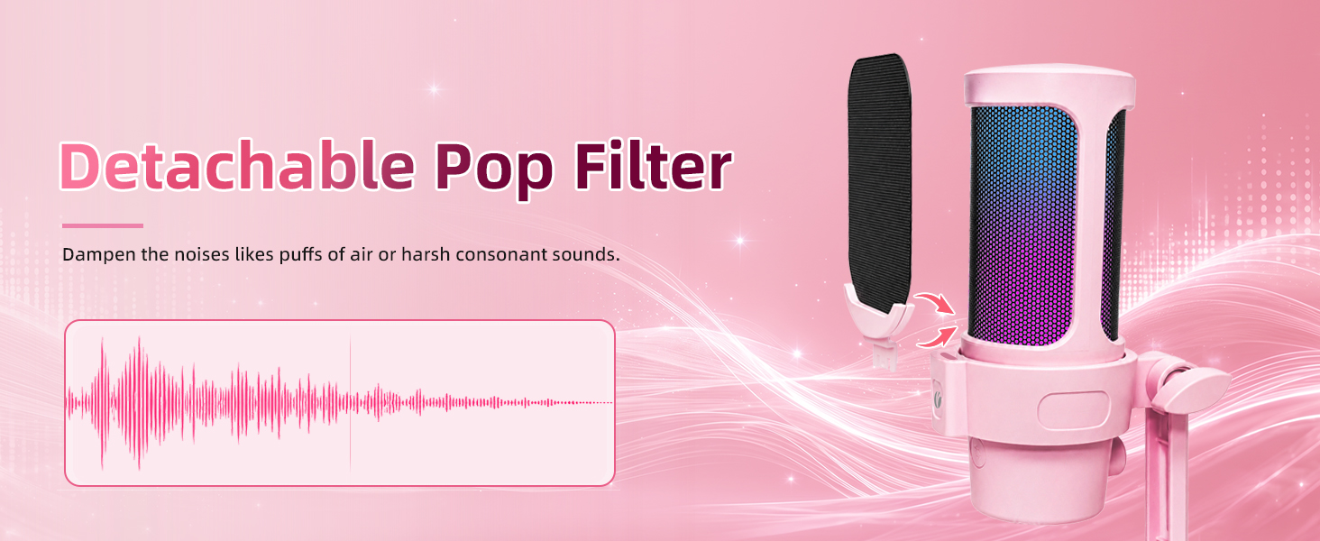 Gaming Microphone Pink