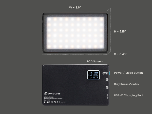 Portable and functional camera mini panel LED light