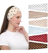 RITOPER Polka Dot Headbands for Women Non Slip, Boho Wide Head Bands for Women's Hair, Trendy Cut...