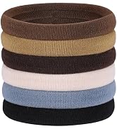60 Pcs 2 Inch Neutral No Damage Hair Ties for Women Thick Hair, Large Soft Seamless Nylon Fabric ...