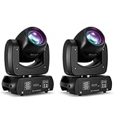 MINGJIE 120W Moving Head DJ Lights, 18-Facet Prism Stage Lighting with 8 Gobos & 8 Colors, DMX512...