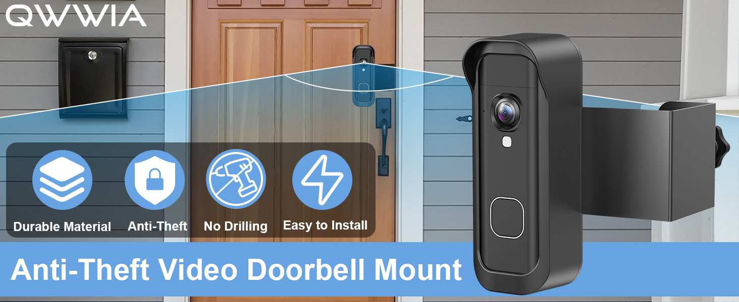 blink doorbell camera mount anti theft doorbell mount no-drill blink battery doorbell 2k+ mount