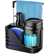 Kitchen Soap Dispenser Set, Hand and Dish Soap Dispenser for Kitchen Sink, 4-in-1 Dual Soap Dispe...