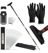 Gomake Extendable Floor Scraper Heavy Duty 6" Wide Razor Blade Scraper Tool with 17‘’-59" (1.4ft-...