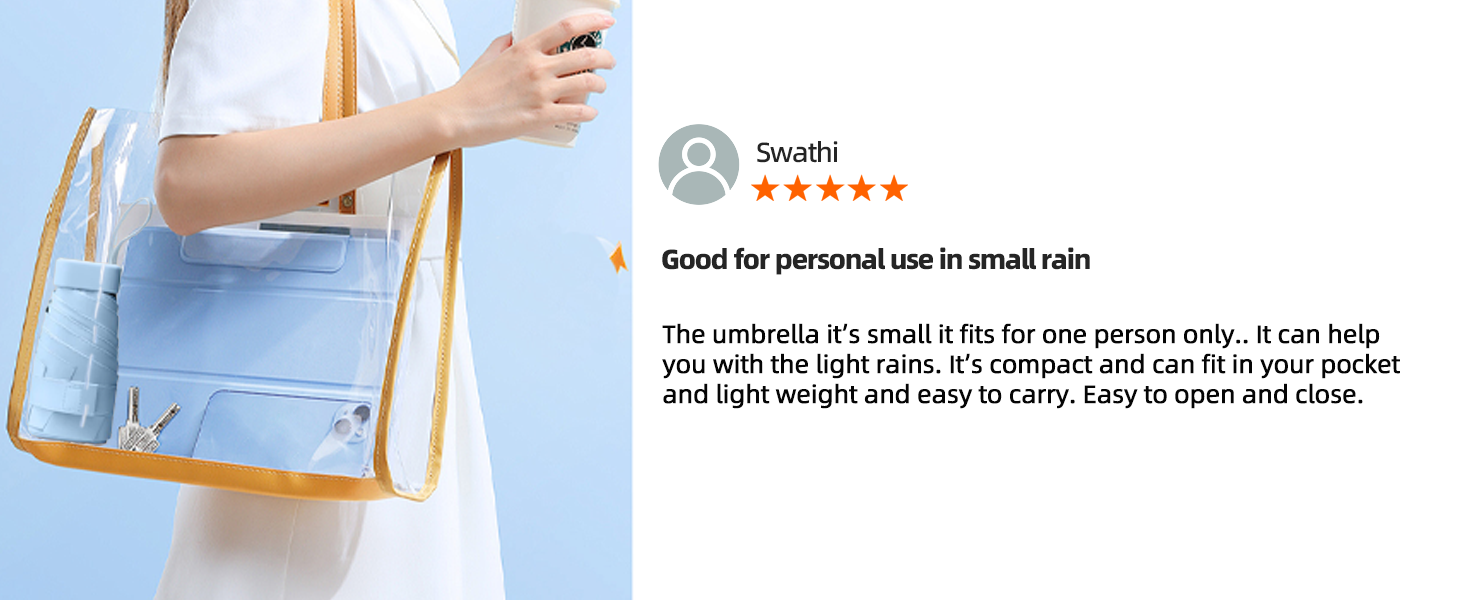 Mini Travel Sun Umbrella for Purse With Case