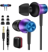 Jiunai Wired Earbuds Headphones with 3.5mm Jack In Ear Built-in Mic Volume Control Noise Isolated...