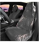 50PCS Disposable Car Seat Covers Provide Temporary Protection,Plastic Seat Covers for Cars Keep C...