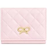 Sunwel Fashion Quilted Wallets Girls Cute Coquette Bow Small Wallet Card Holder ID Window Purse f...