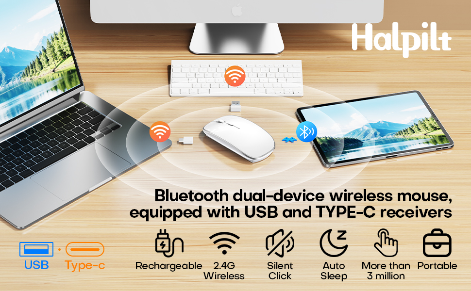 Bluetooth dual-device Wireless mouse