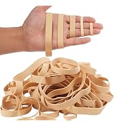 HAIDIBAO-Rubber Bands Assorted Sizes 65Pcs Beige Mixed Wide Elastic Bands for Office Supplies Tac...