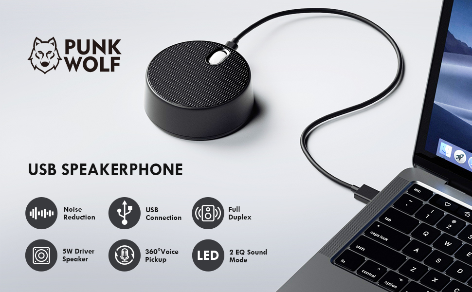 USB Computer Speakers with Microphone, PC Laptop Speaker with Mic