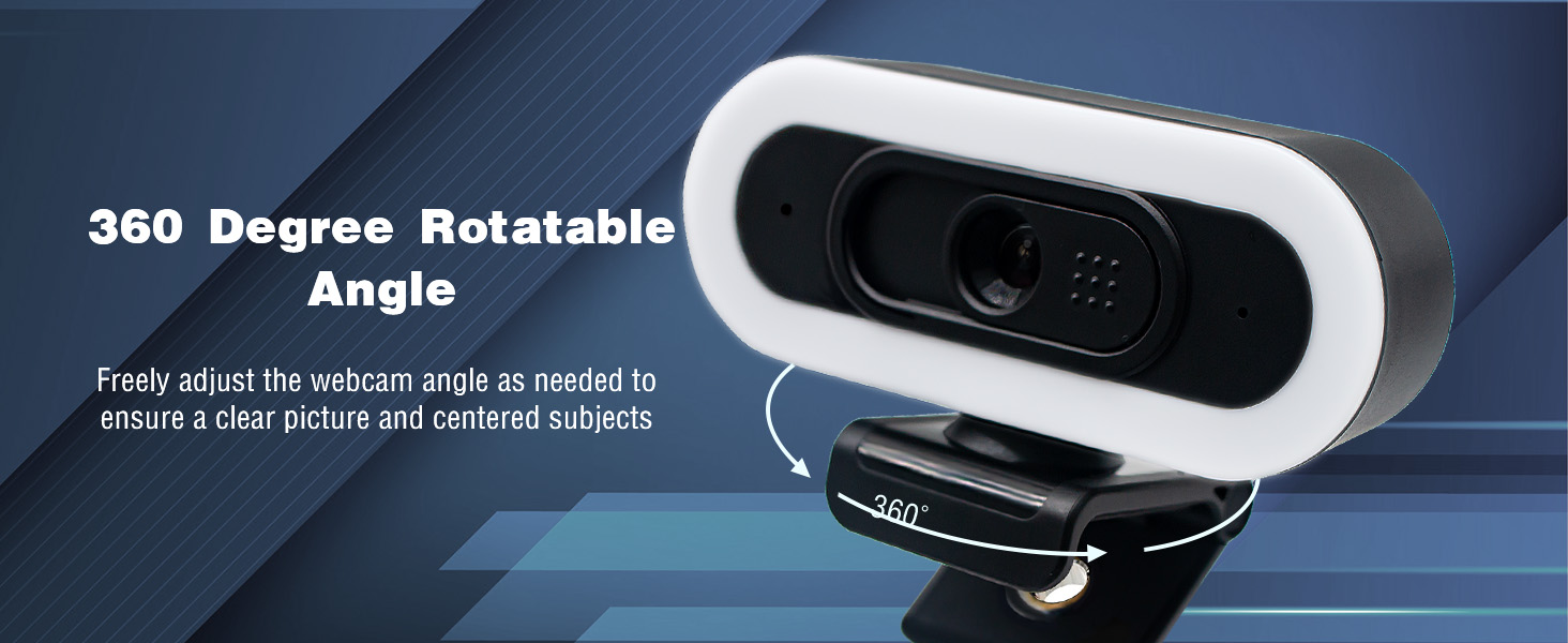360° rotatable webcam, focuses in all directions