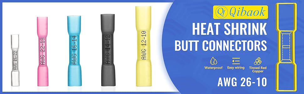 qibaok heat shrink butt connectors