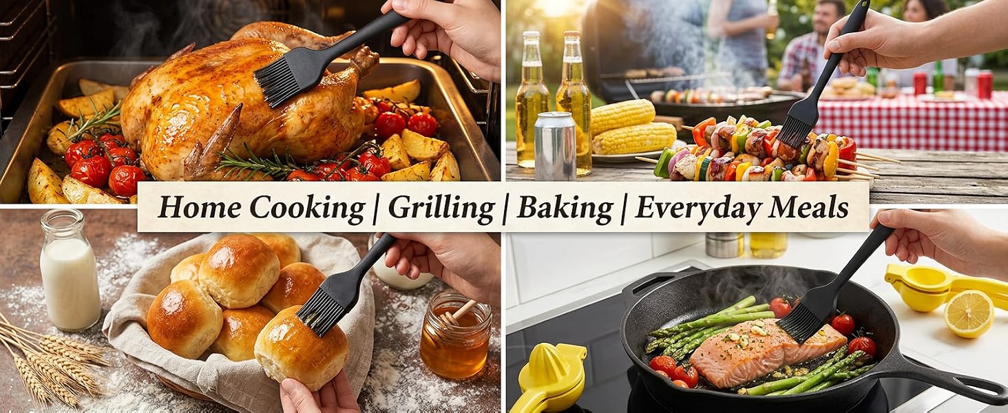 Silicone basting brush multi-scene usage