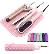 Suafrnut Plus Size Silicone Heat Resistant Mat, Portable Travel Hot Tools Pad Cover for Curling I...