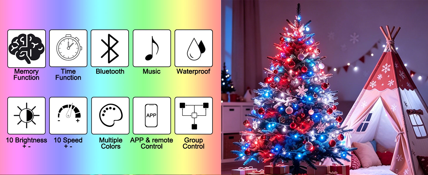 Smart Color Changing Xmas Lights