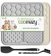 Coomazy Lick Mat for Dog and Cat, Slow Feeder & Non-Slip Design, Boredom and Anxiety Reducer, Sui...
