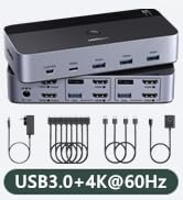 HDMI KVM Switch 2 Monitors 2 Computers