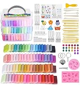 Aestd-ST Polymer Clay Kits 72Colors, Modeling Clay for Kids, Non-Stick Molding Oven Bake Clay wit...