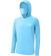 BASSDASH UPF 50+ Men’s Long Sleeve Fishing Shirt with Mask UV Neck Gaiter Hoodie