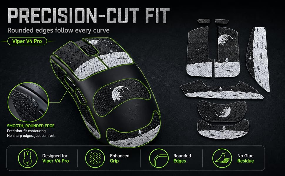 uconsmimo Mouse Grip Tape Sticker for Viper V4 Pro Earth Pattern
