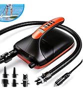 Tuomico 20PSI High Pressure SUP Electric Air Pump,Dual Stage Inflation Paddle Board Pump for Infl...