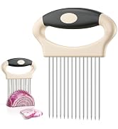 Large Onion Slicer Holder, Stainless Steel Onion Holder for Slicing, Onion Cutter Vegetable Chopp...