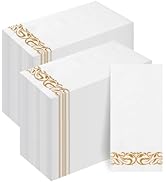 Goodluck 400 Pack Disposable Hand Towels, Soft and Absorbent Dinner Napkins, Linen Like Elegant P...