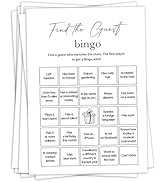 Birthday Party Games, Find The Guest Bingo, 25 Pcs Card Set for Guests, Fun Birthday Game for Tee...