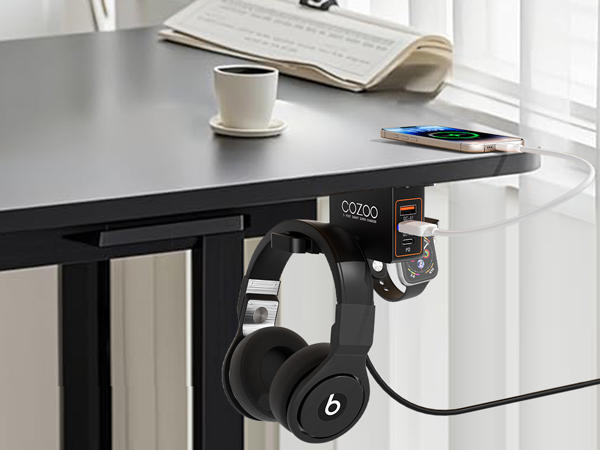 Headphone Stand with USB Charger