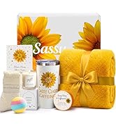 Christmas Sunflower Gift Set for Women - Birthday, Mother’s Day, Valentine's Day Gifts for Mom, W...