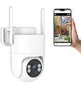6MP TUYA Security Camera Outdoor, 2.4G/5G WiFi Cameras for Home Security 24/7 Recording, Pan-Tilt...