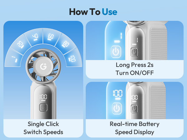 Gaiatop Portable Handheld Mini Fan