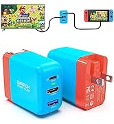 Switch Dock Charger for Nintendo Switch, Mirabox 36W Portable TV Docking Station with 4K@60Hz HDM...