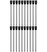 PASISIBICK 2.75'' Black Ink Crystal Pen Refills, Standard D1 Ballpoint Pen Refill (Remove Black H...