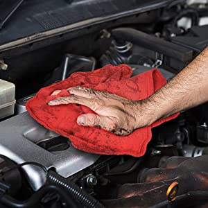 shop towels red