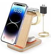 3 in 1 Wireless Charging, Wireless Charger Stand for Multiple Apple Devices, Wireless Charger for...