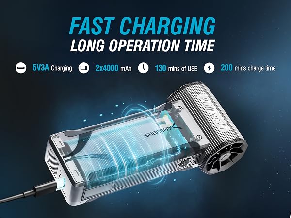 FAST CHARGING LONG OPERATION TIME