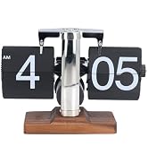 Flip Desk Clock, Vintage Flip Down Clock, 12 Hours Single Sided Auto Flip Table Clock, Mechanical...