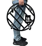 Hongsane 18" Round Plant Stand with Wheels Heavy Duty,Large Metal Plant Caddy Indoor Outdoor Use,...