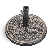 HealSmart 24.2 lbs Heavy Duty Base 17.72" Round Patio Umbrella Stand for Outdoor, Lawn and Garden...