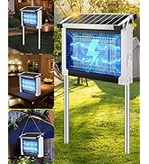 Solar Bug Zapper Outdoor, PhatroyYee Mosquito Zapper 4500V, Waterproof Portable Fly Zapper, Recha...