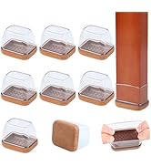 8PCS Felt Chair Leg Floor Protectors for Hardwood Floors, Rectangle Furniture Pads Easy Glides fo...
