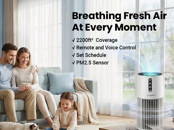 smart wifi air purifier for room air purifiers for bedroom home hepa air purifier