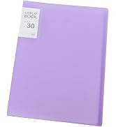30 Pages Purple Diamond Storage Book - A4 Portfolio Folder for 60 Picture Pics, for Student Art D...