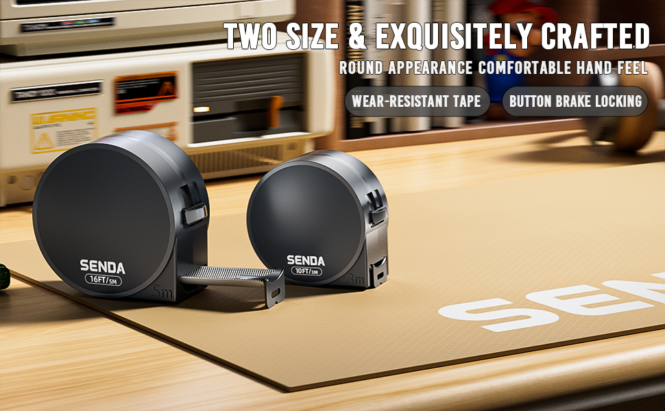 Two Size & Exquisitely Crafted Round Appearance Wear-resistant Tape Button Brake Locking